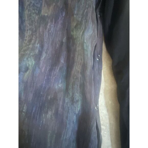 Theory P Petite Silk Blouse Printed Side Button - Picture 2 of 8